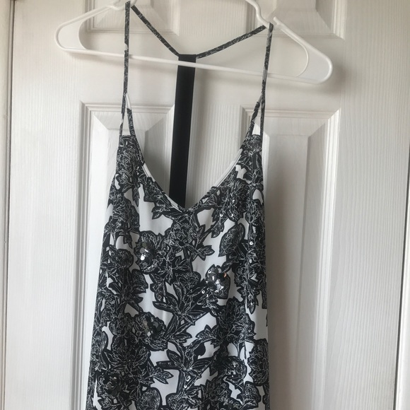 Express floral tank top with sequins - Picture 1 of 4